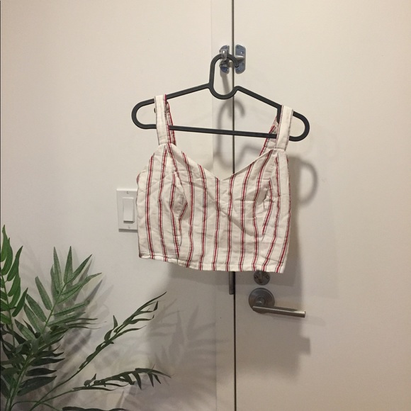 f21 striped crop top size medium - Picture 4 of 4